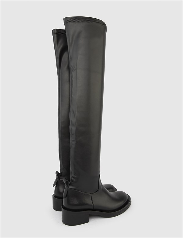 Arada Black Leather Women's High Boot