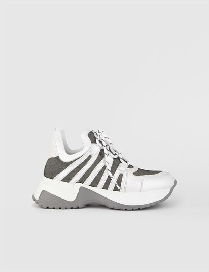 Arnella Powder Pink-White Leather Women's Sneaker