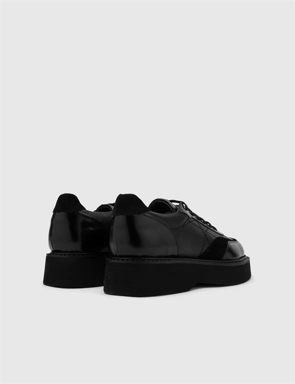 Arven Black Florentic Leather-Deer Leather Men's Oxford