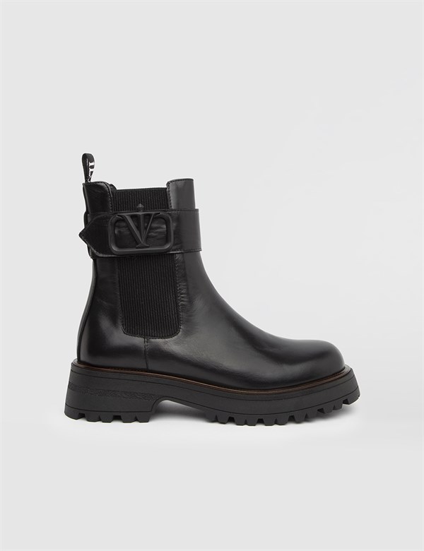 Astor Black Leather Women's Boot