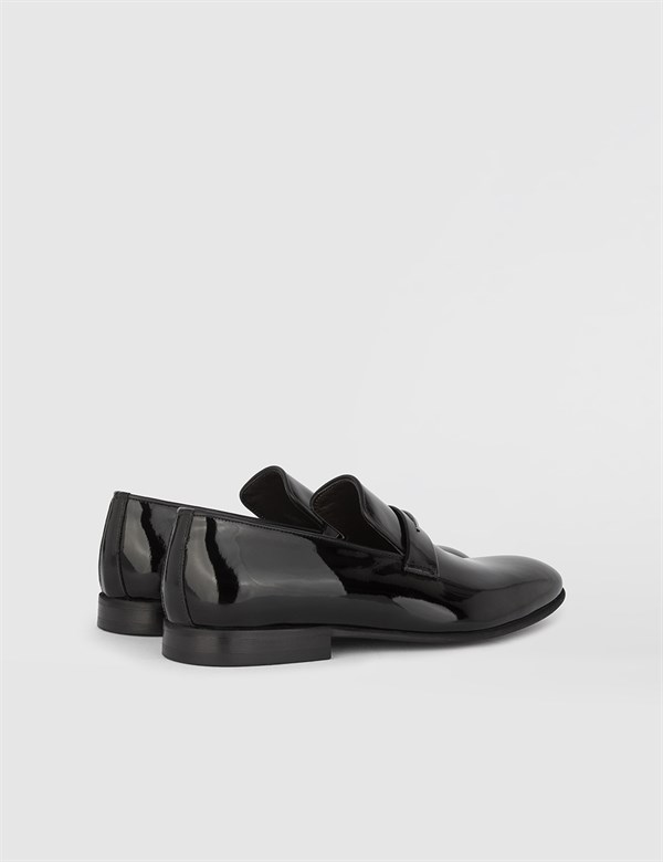 Avery Hakiki Rugan Deri Erkek Siyah Klasik Ayakkabı