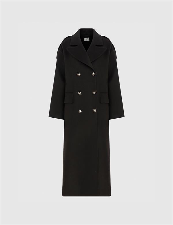 Ayers Black Women's Cashmere Coat