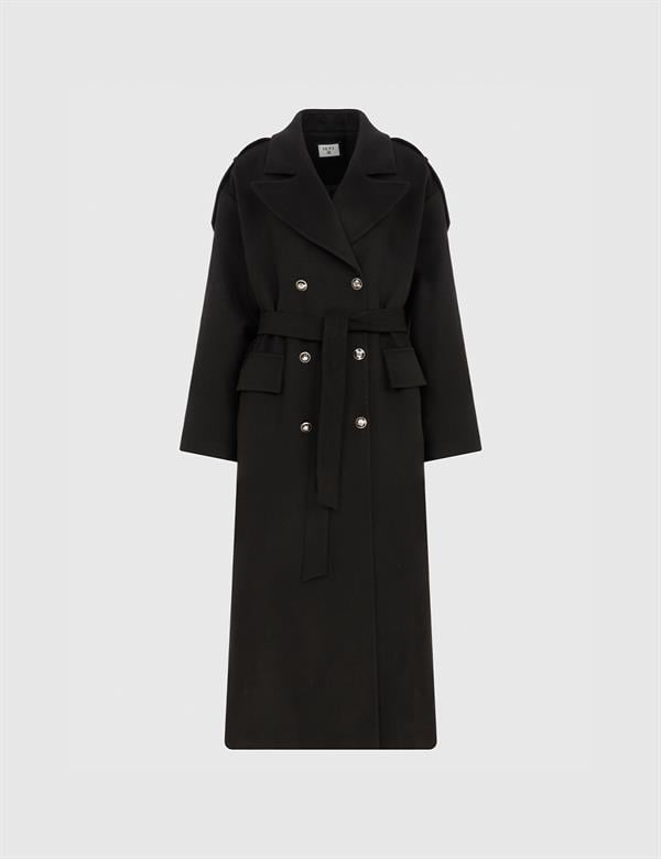 Ayers Black Women's Cashmere Coat