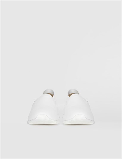 Babs White Leather Women's Ballerina (Sneaker?)