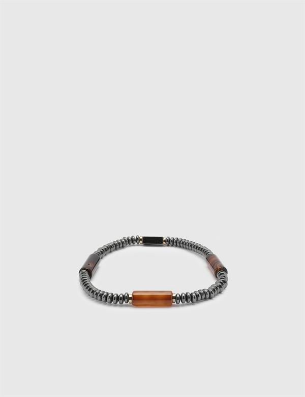 Baie Anthracite Natural Stone Men's Bracelet