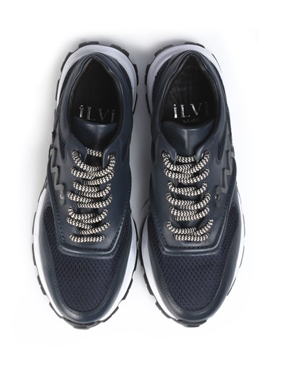 Begi Men's Sneaker Navy Blue Antique