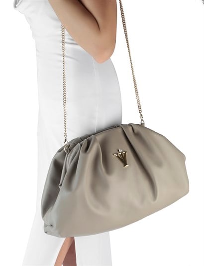 Belinda Women's Shoulder Bag Beige Leather