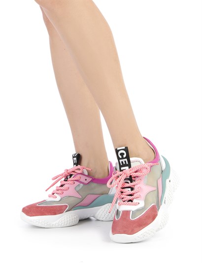 Beliz Women's Sneaker Orange White Powder Pink Red