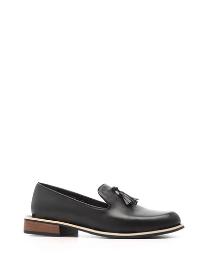 Benny Women's Moccasin Black Leather
