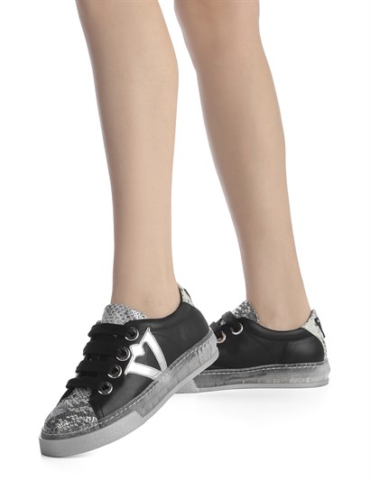 Bereza Women's Sneaker Grey Snake Leather