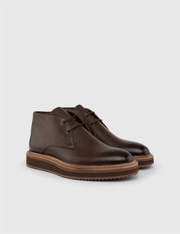 Berisso Antique Brown Leather Men's Boot