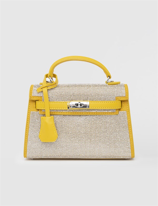 Bianca Yellow Women's Handbag with Stones