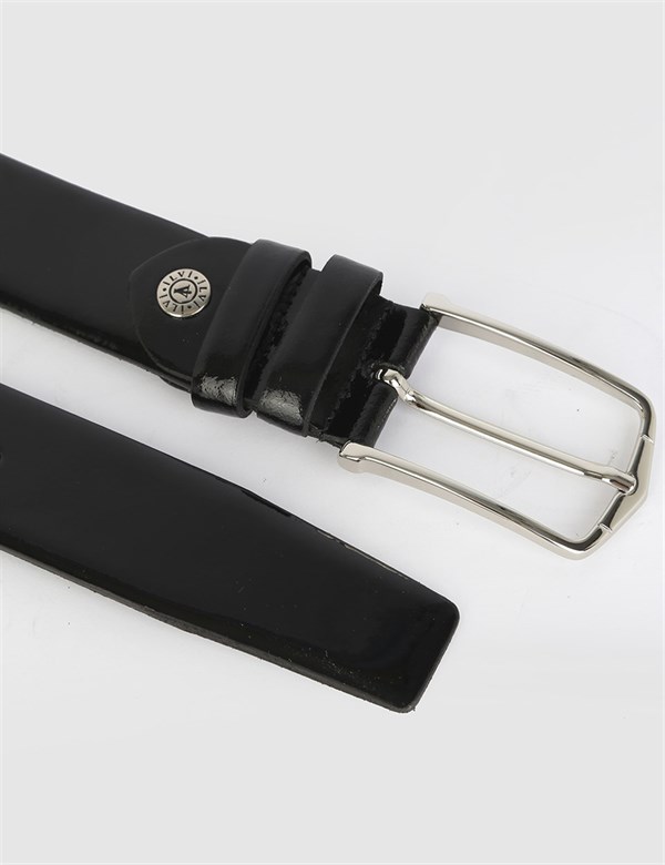 Blayse Black Patent Leather Men's Belt