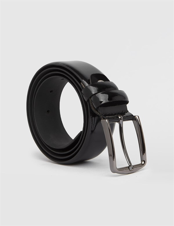 Bohort Black Patent Leather Men's Belt