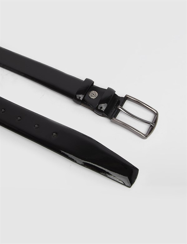 Bohort Black Patent Leather Men's Belt