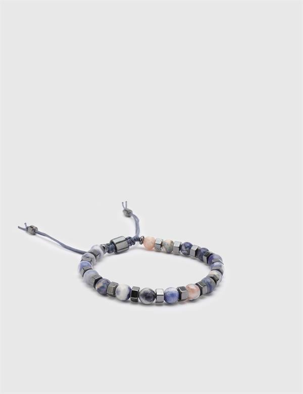 Bowen Blue Natural Stone Men's Bracelet