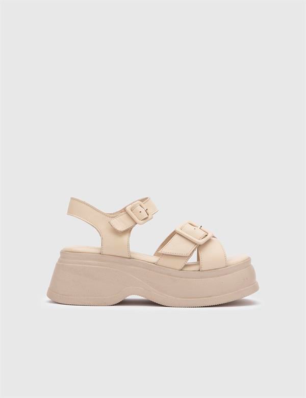 Bretton бежевые кожаные женские Sandal