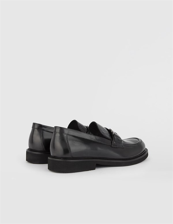 Bubona Black Florentic Leather Men's Daily Shoe