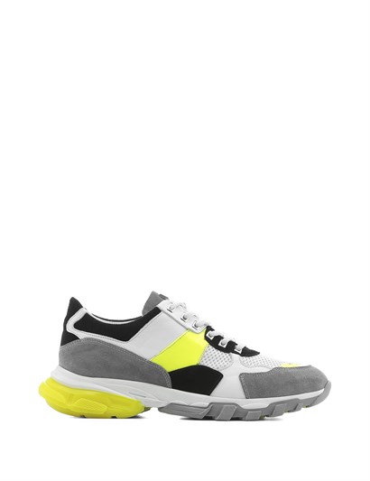 Carlotta Men's Sneaker Grey White Neon