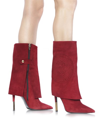 Chris Women's Heeled Boot Bordeaux Suede