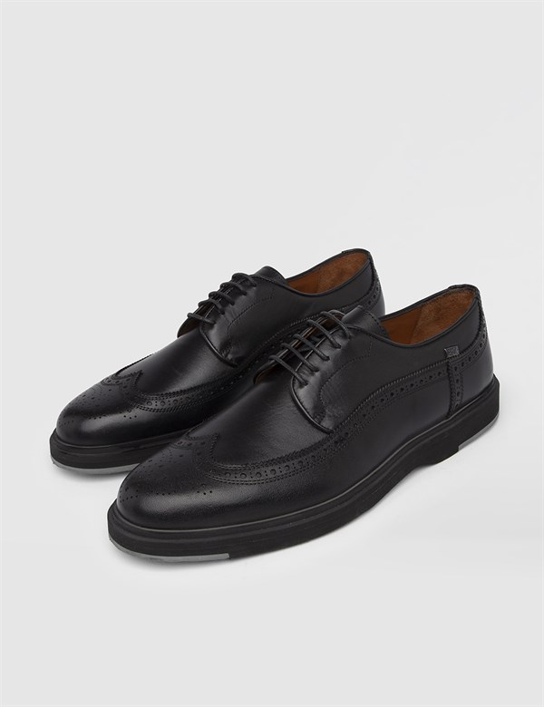 Chunox Black Leather Men's Daily Shoe
