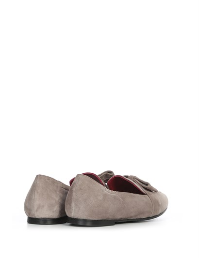 Cina Women's Ballerina Mink Suede