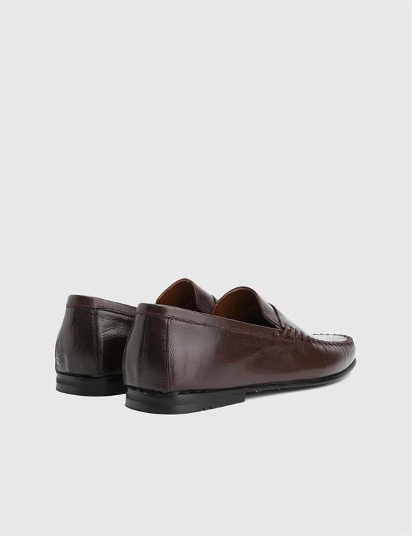 Colne Hakiki Deri Kahverengi Erkek Loafer