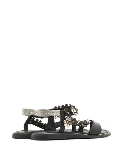 Com Women's Sandal Gold Black