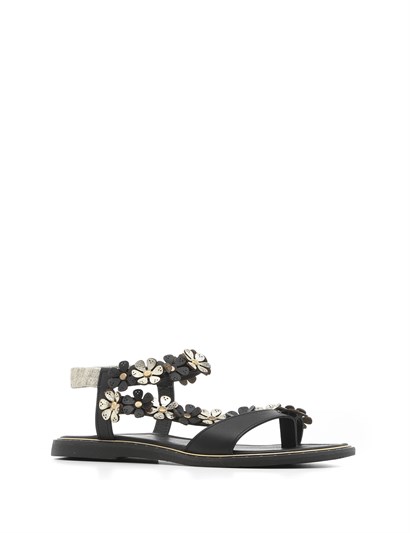 Com Women's Sandal Gold Black