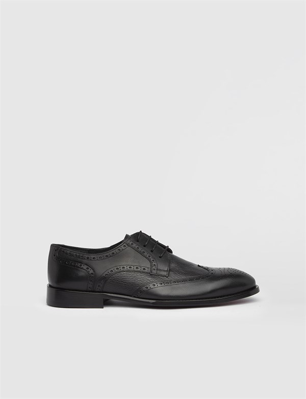Dalr Antique Black Leather Men's Derby Shoe