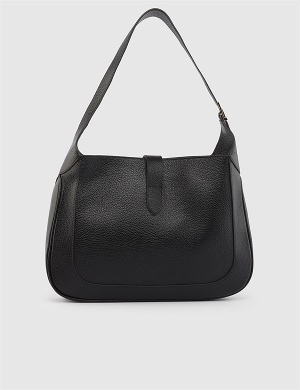 Dariya Black Leather Women's Shoulder Bag