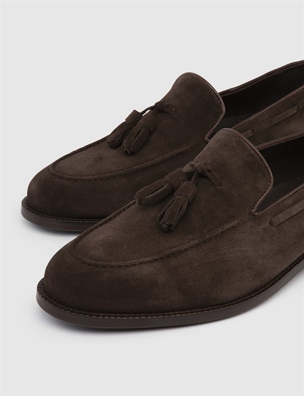 Daucus Brown Suede Leather Men's Loafer