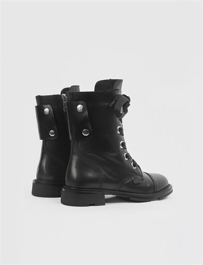 Dazy Black Leather Women's Boot