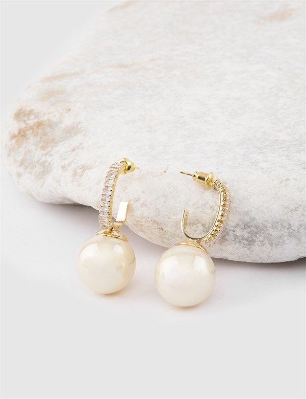 Dearg Gold-Beige Women's Earrings