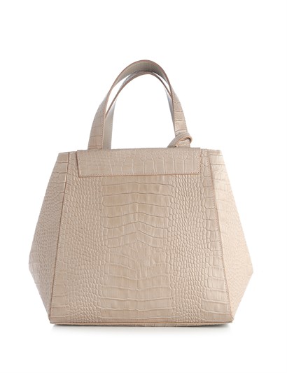 Deborah Women's Shoulder Bag Salmon Pink Crocodile