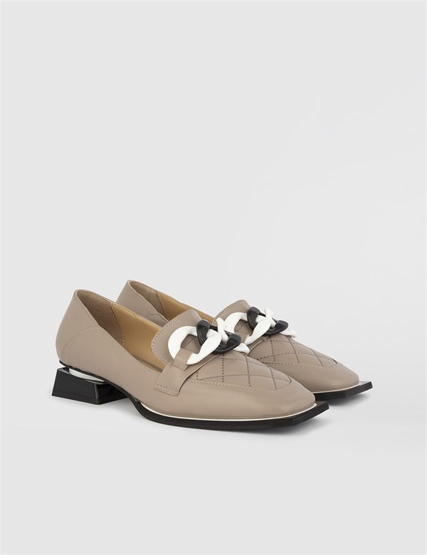 Diny Light Mink Leather Women's Loafer