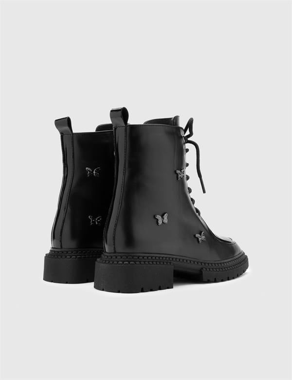 Domoni Black Leather Women's Boot