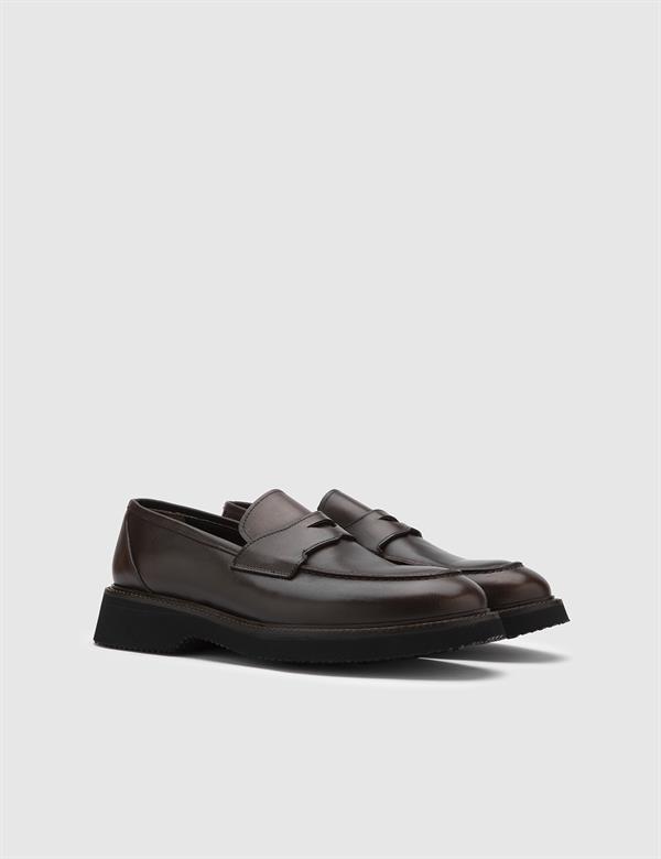Eka Brown Leather Men's Daily Shoe