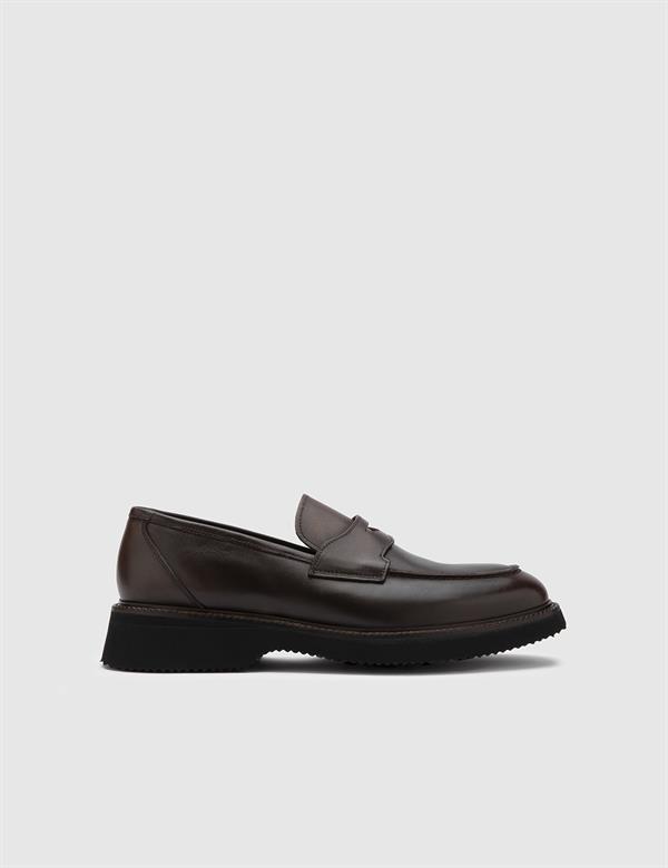 Eka Brown Leather Men's Daily Shoe