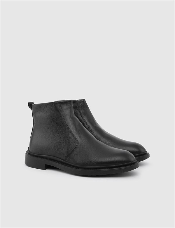 Eldey Black Leather Men's Boot