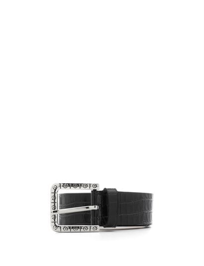 Eliz Women's Belt Black Crocodile