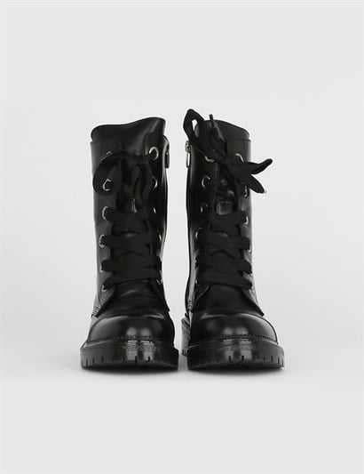 Ellie Black Leather Women's Boot