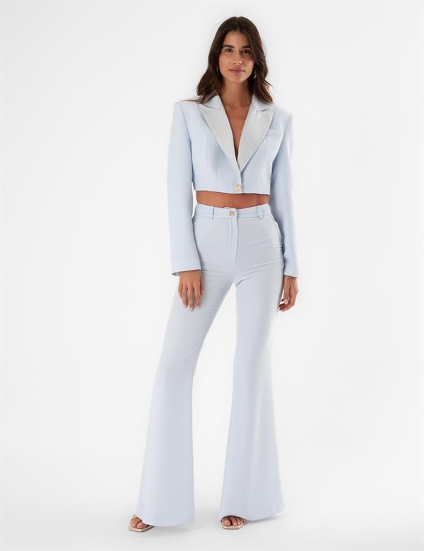 Esi Blue Women's Crop Jacket