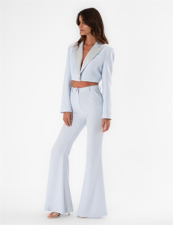 Esi Blue Women's Crop Jacket