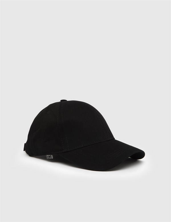 Even Black Gabardine Unisex Hat