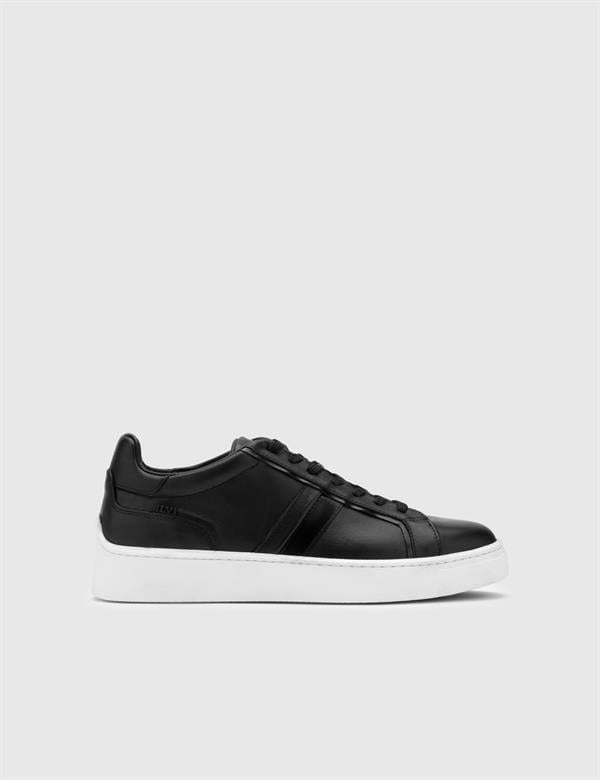 Ezri Black Leather Men's Sneaker