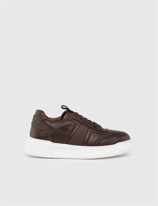 Fagus Brown Nappa Leather Men's Sneaker