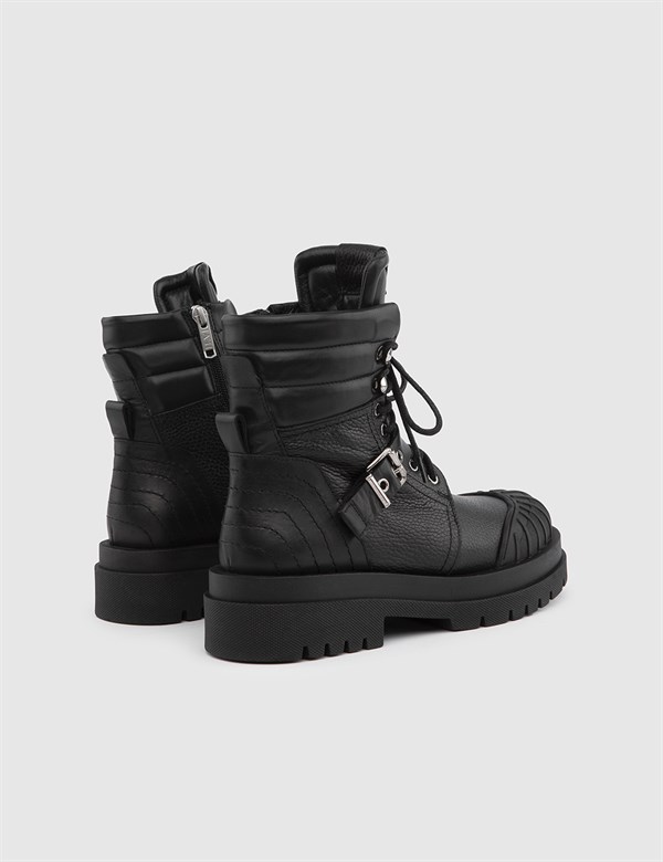 Falk Black Floater Leather Women's Boot
