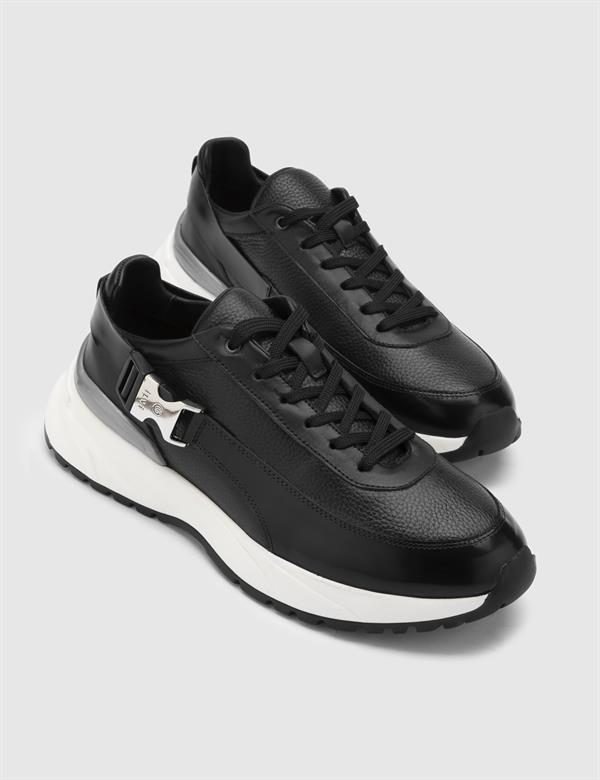 Ferdina Black Leather Men's Sneaker
