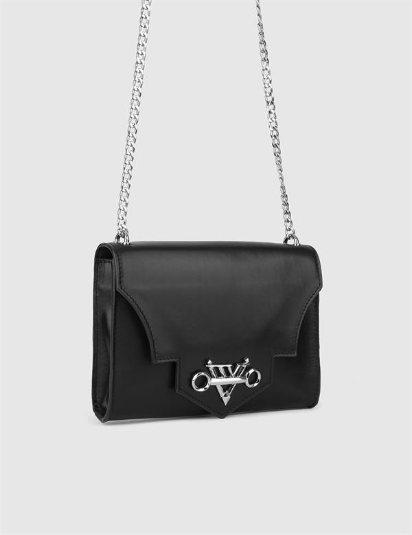 Gan Black Leather Women's Shoulder Bag